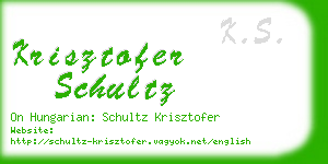 krisztofer schultz business card